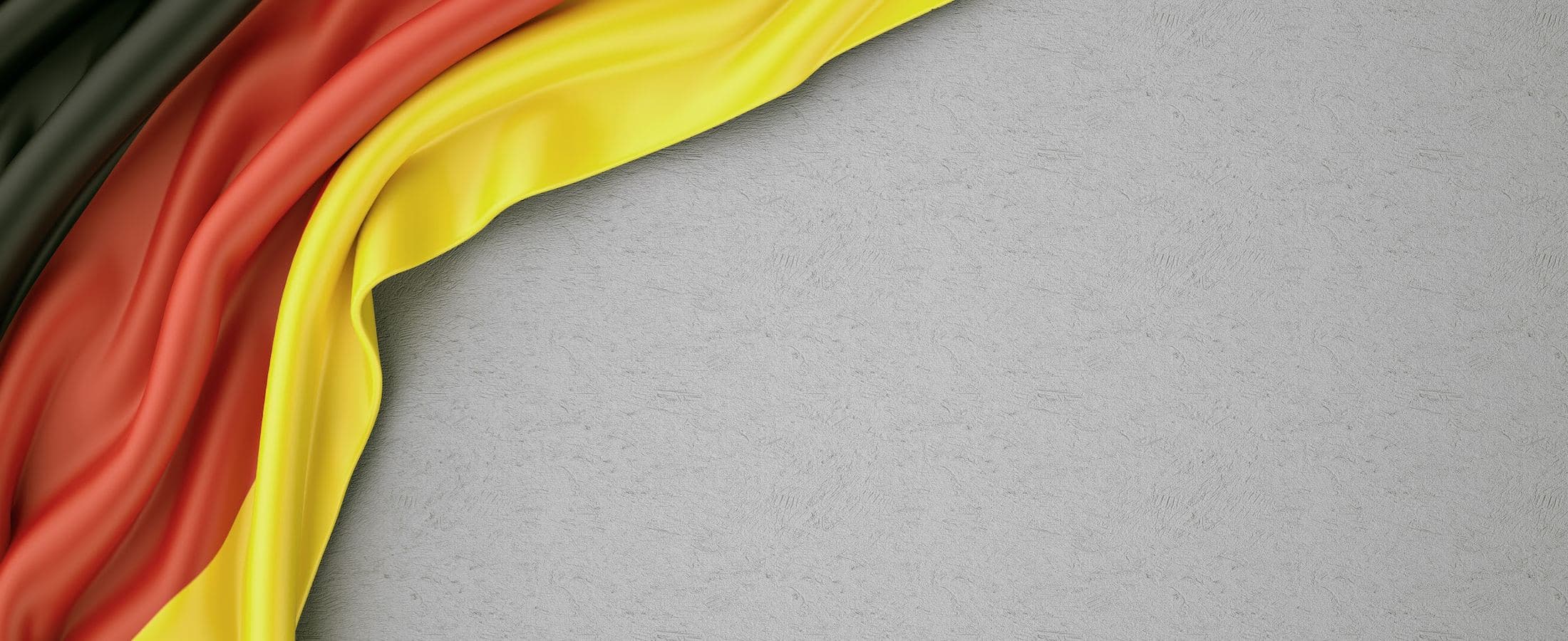 Detalhe das cores da bandeira alemã sobre fundo neutro