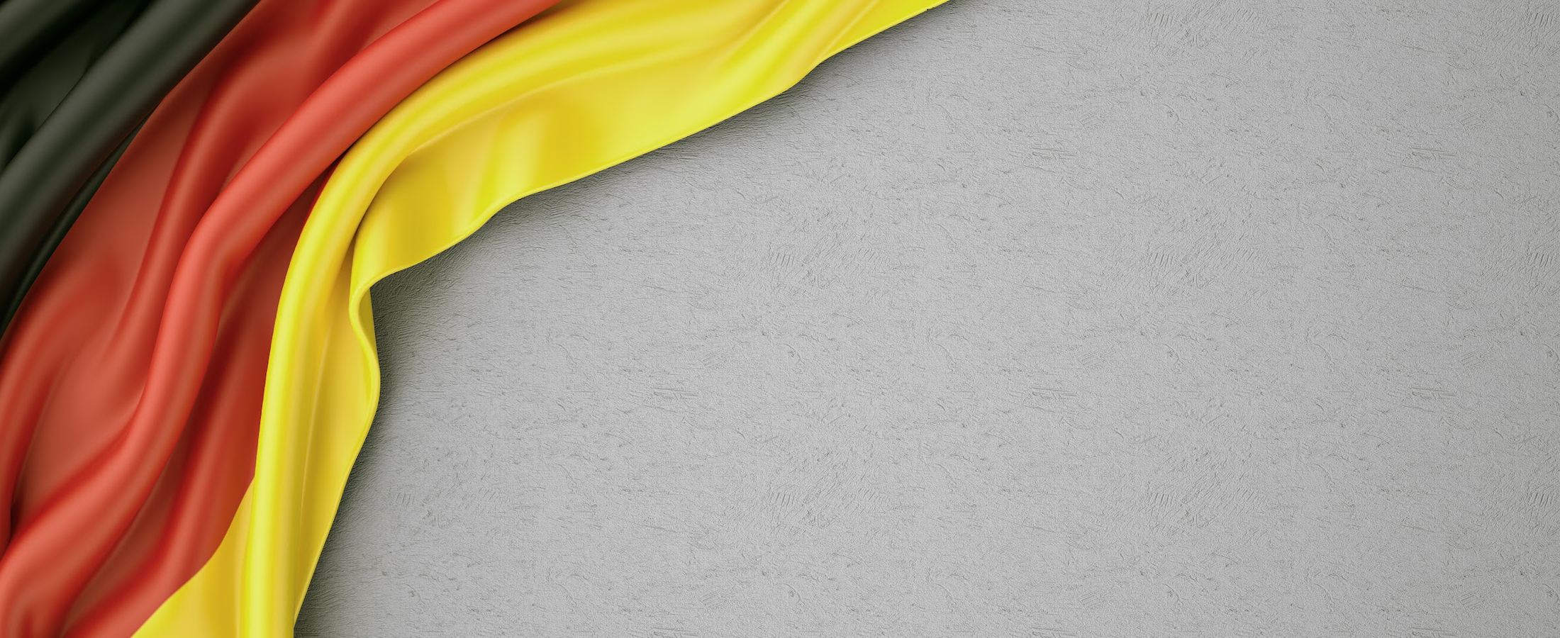 Detalhe das cores da bandeira alemã sobre fundo neutro